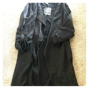 Black duster cardigan